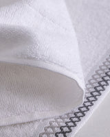 Soft Absorbent Cotton Face Towel - White & Gray