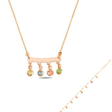 Rose Gold Plated Sterling Silver Set - Minimalist Swarovski Sparkle