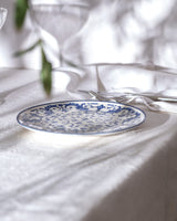 New Bone China Pasta Plate - Elegant Blue & White Serenity Pattern