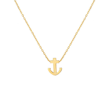 Sterling Silver Anchor Pendant Necklace - Nautical Charm