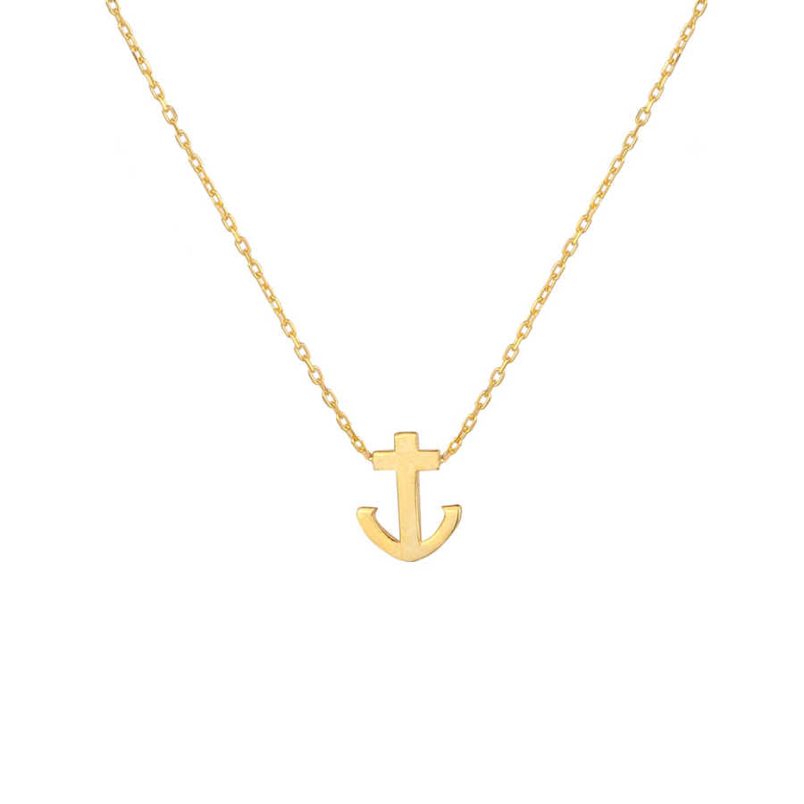 Sterling Silver Anchor Pendant Necklace - Nautical Charm