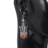 Premium 925 Sterling Silver Tulip Coral Earrings