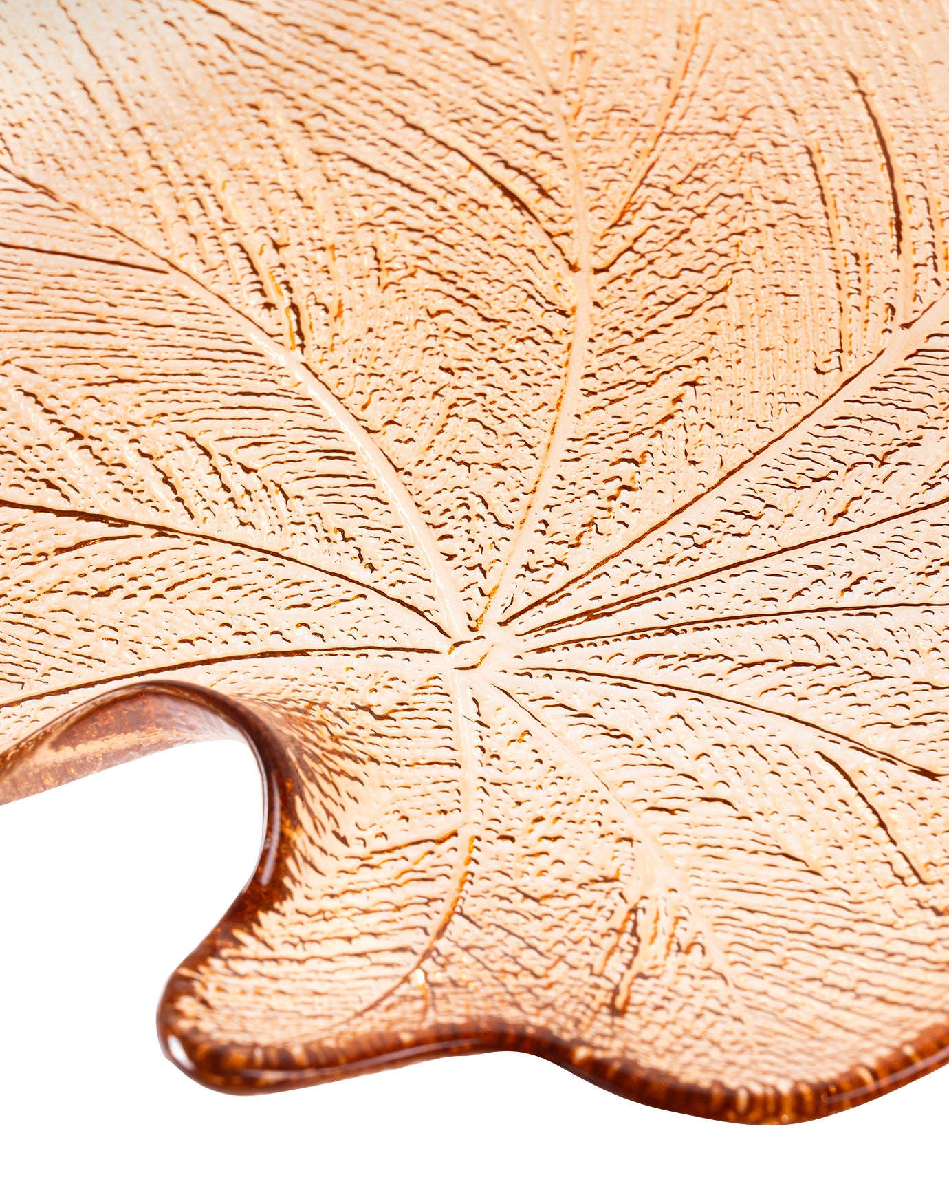 Glass Decorative Plate - Elegant Lotus Motif for Modern Tables