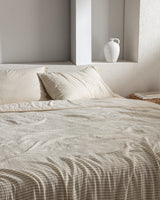 100% Cotton Muslin Fitted Duvet Cover Set - King Size Comfort