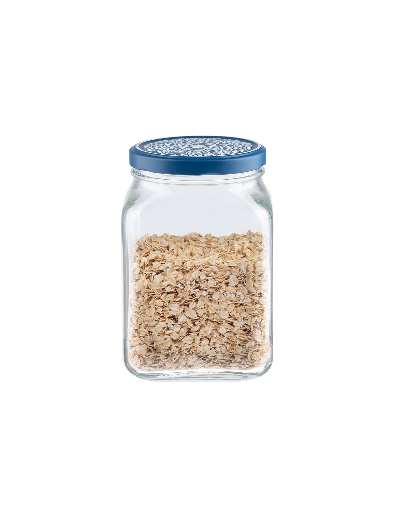 Frasco cuadrado de vidrio para almacenamiento de alimentos de 1600 ml con tapa hermética