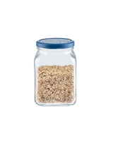 Frasco cuadrado de vidrio para almacenamiento de alimentos de 1600 ml con tapa hermética