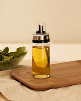 Clear Glass Oil & Vinegar Dispenser Set - Modern Minimalist Style