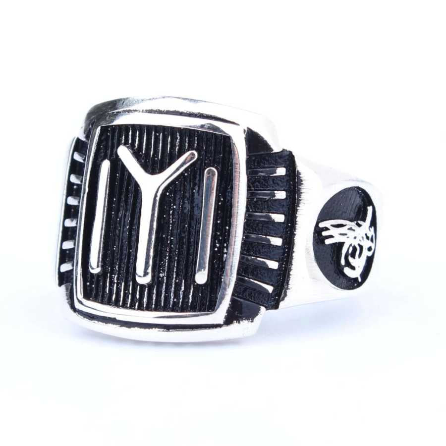 Premium Sterling Silver Ottoman Tughra Kayi Tribe Men's Ring