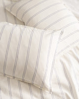 100% Cotton King Size Duvet Cover Set - Washed Waffle & Striped