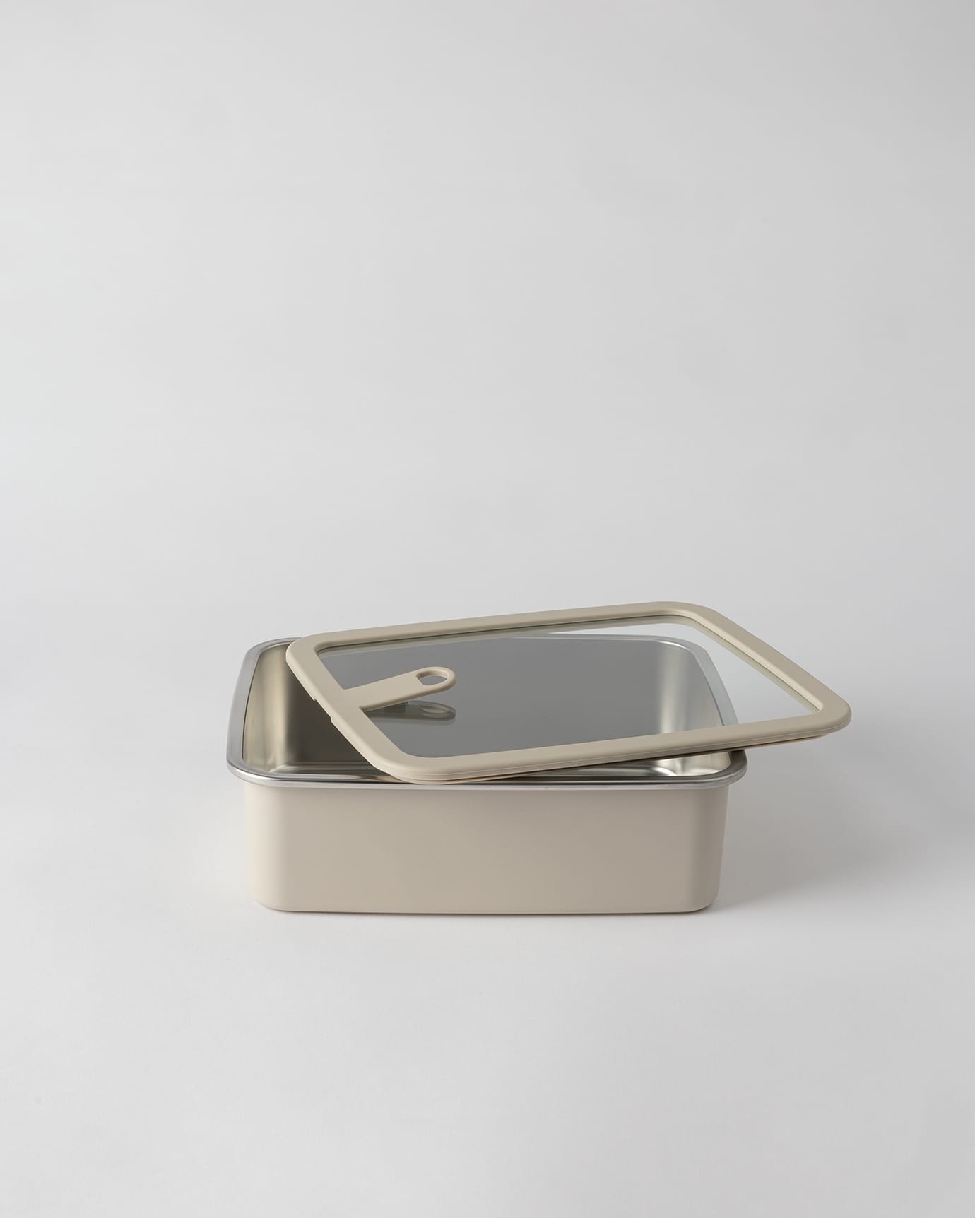 2400 ml Stahl-Lebensmittelbehälter mit Deckel – Sanftes Beige