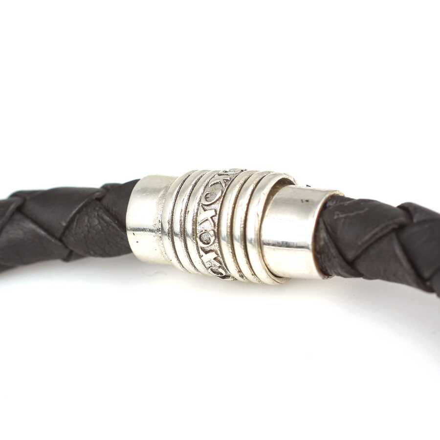 Premium Handcrafted 925 Sterling Silver Leather Snake Bracelet