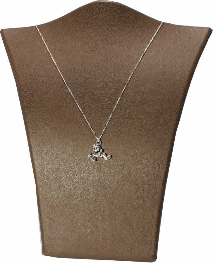 Collar con colgante de ángel Eros de plata esterlina 925 - Amuleto simbólico