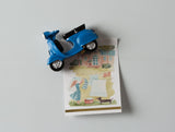 Durable Decorative Magnet - Classic Blue Motorcycle Design for Home