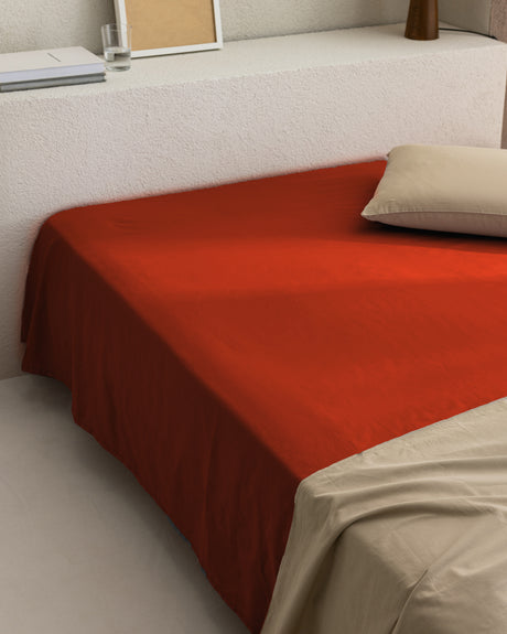 100% Cotton Single Flat Sheet - Ranforce Weave