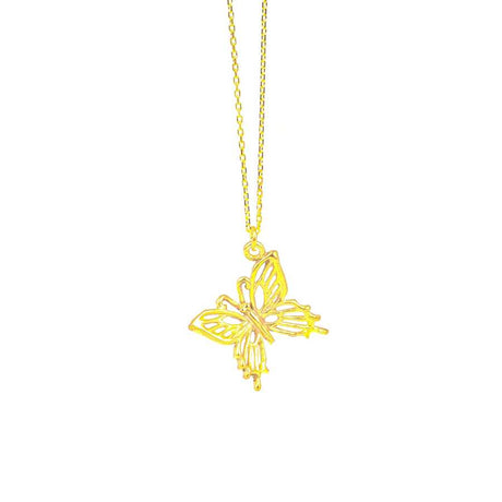 925 Sterling Silver Butterfly Pendant Necklace - Elegant Design