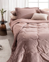 King Size Bedding Set, Powder Pink Complete Collection