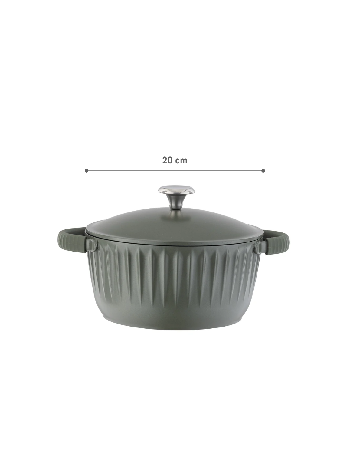 Freya 20 cm Green Cooking Pot - Kitchen Saucepan with Lid
