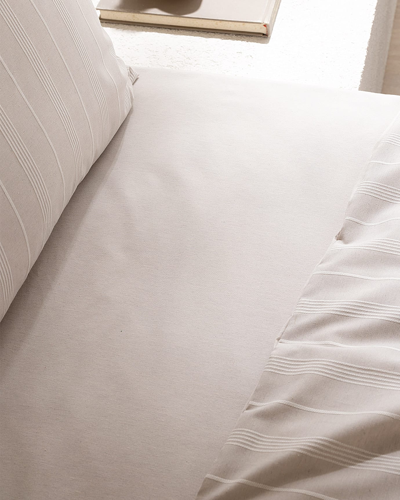 Ensemble de housse de couette double en mélange de coton - Tissage Dobby Amelia