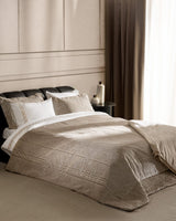 Espelette Gold Double Bedding Set - Luxurious 8-Piece Bridal Ensemble
