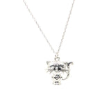 925 Sterling Silver Cute Cat Pendant Necklace - Minimalist Charm
