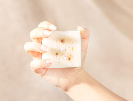 Natural Rose Scented Bar Soap - Gentle Cleansing, 125g
