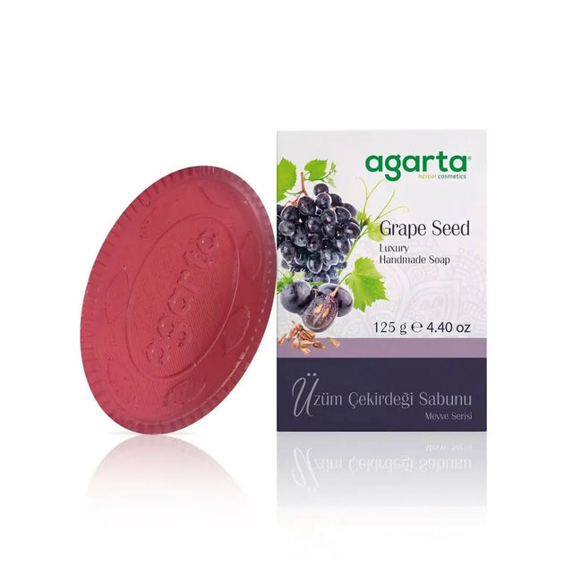 Natural Grape Seed Extract Bar Soap - Gentle Face & Body Cleanser, 125g