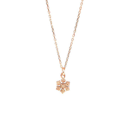 925 Sterling Silver Snowflake Necklace - Delicate Pendant