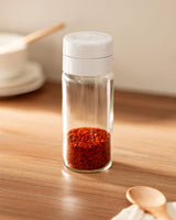 Glass Spice Jar Food Storage Container with Lid - 244 ml