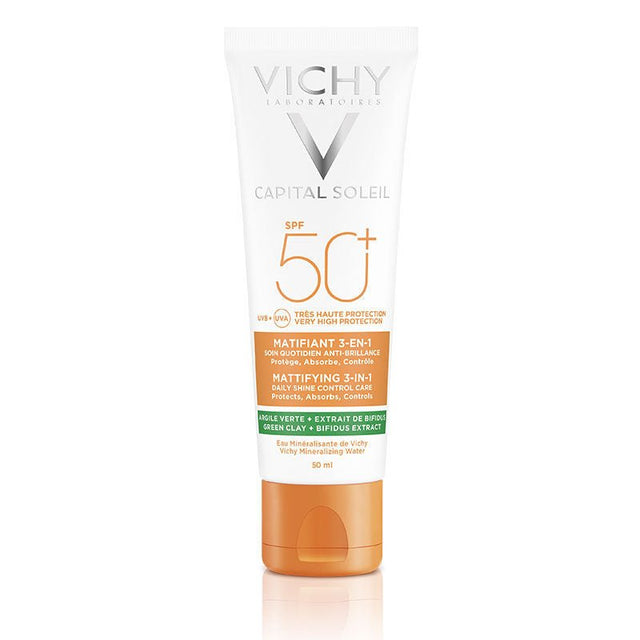 3 - in - 1 Mattifying Sunscreen Cream - SPF 50+ for Oily, Sensitive Skin - TryAladdin