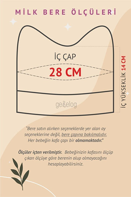 3 - Pack 100% cotton Baby Beanie Set - "Milk" Design - TryAladdin