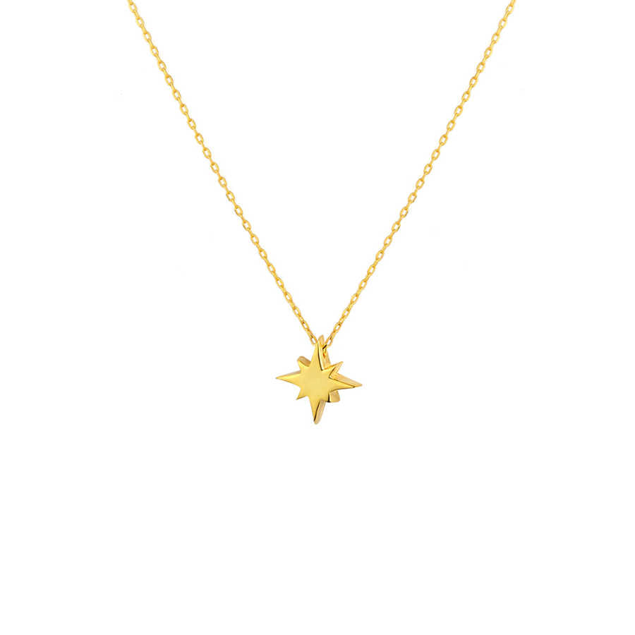 Premium 925 Sterling Silver North Star Necklace