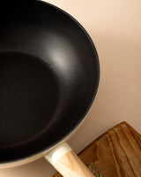 Manon 30cm White Wok Pan - Versatile Kitchen Cookware