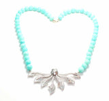 Sterling Silver Amazonite Pendant Necklace - Natural Gemstone