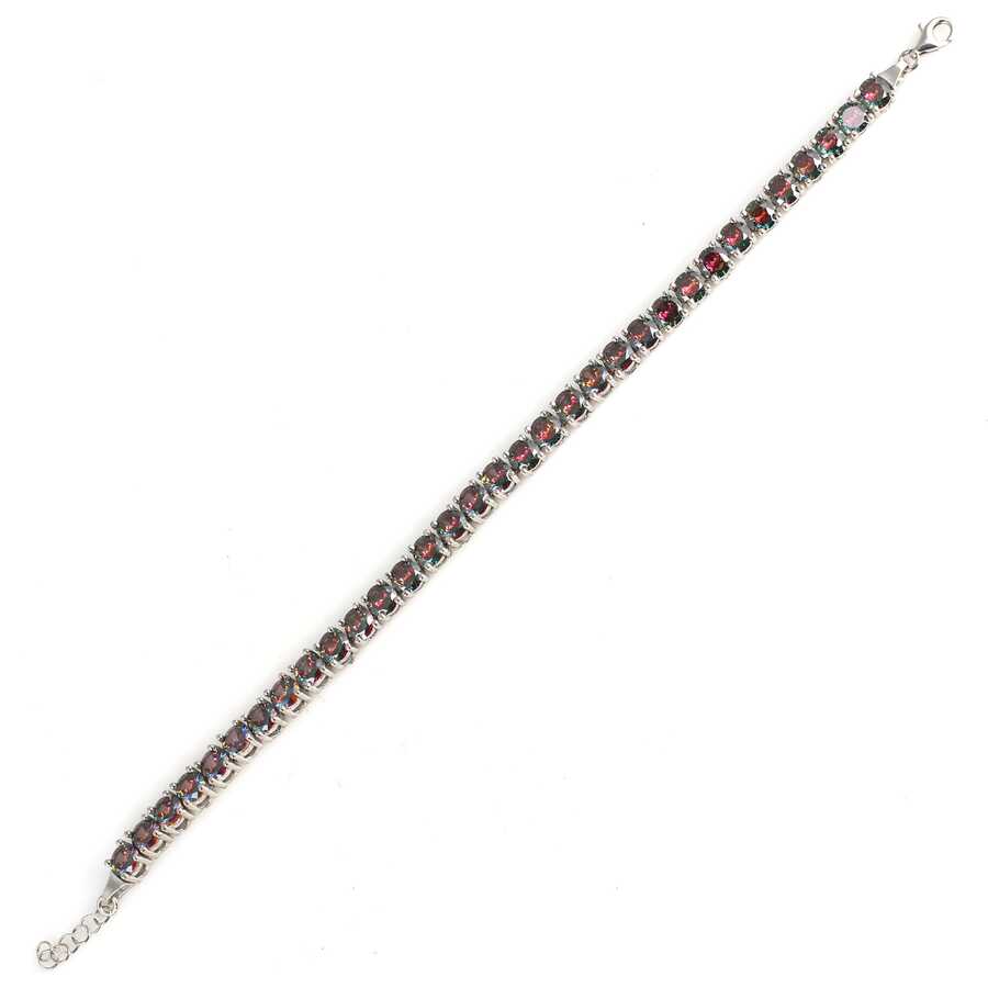 Premium 925 Sterling Silver Mystic Topaz Tennis Bracelet