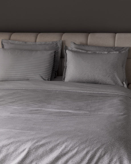 Cotton-Polyester King Size Duvet Cover Set - Jacquard Sateen