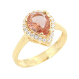 925 Sterling Silver Zultanite Teardrop Halo Ring - Color Change Gemstone