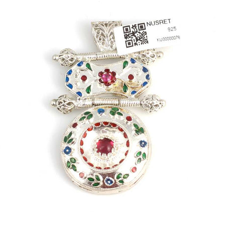 Premium 925 Sterling Silver Enamel Pendant