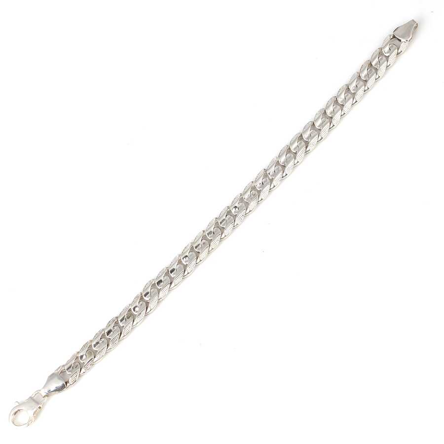 Premium 925 Sterling Silver Patterned Chain Bracelet