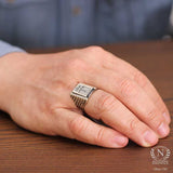925 Sterling Silver Lion Symbol Ring - Handcrafted & Stoneless