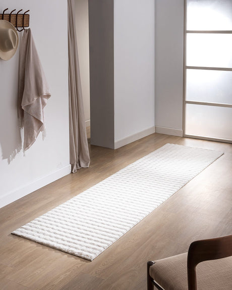 Bubble Pattern Cream Area Rug - Soft & Modern Floor Carpet