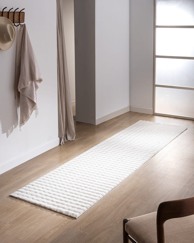 Bubble Pattern Cream Area Rug - Soft & Modern Floor Carpet