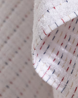 Cotton Blend Bath Towel - Grenat White/Red Design