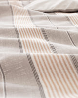 Cotton Blend King Size Duvet Cover Set - Printed Grey/Beige