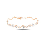 Sterling sølv armbånd med Swarovski-krystal - Tidløst bezel-design