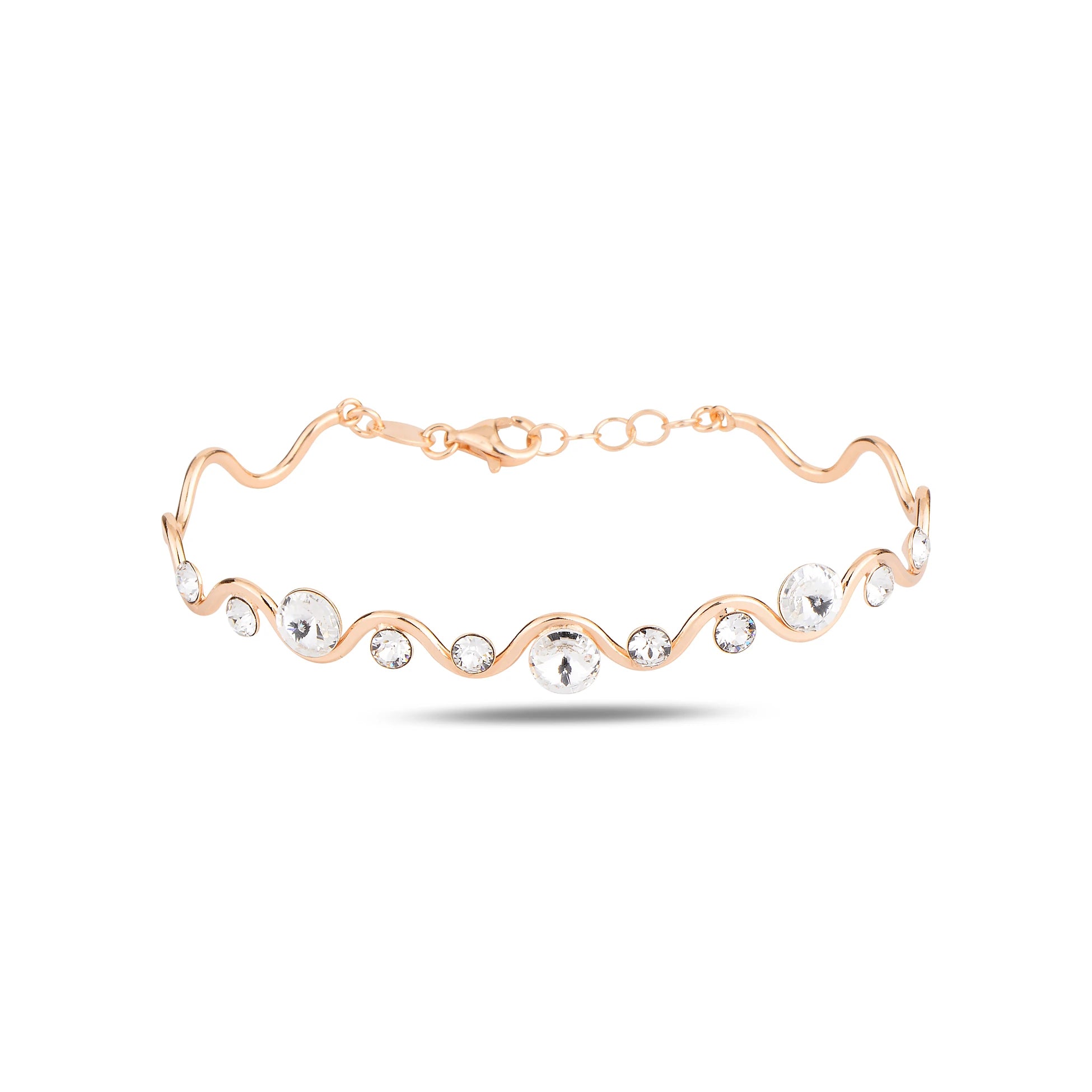 Sterling sølv armbånd med Swarovski-krystal - Tidløst bezel-design