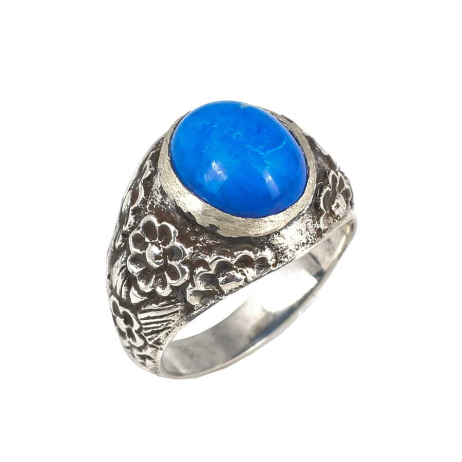 Premium Sterling Silver Oval Lapis Lazuli Men's Ring