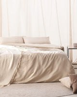 Adrien King Size 100% Cotton Striped Duvet Cover Set