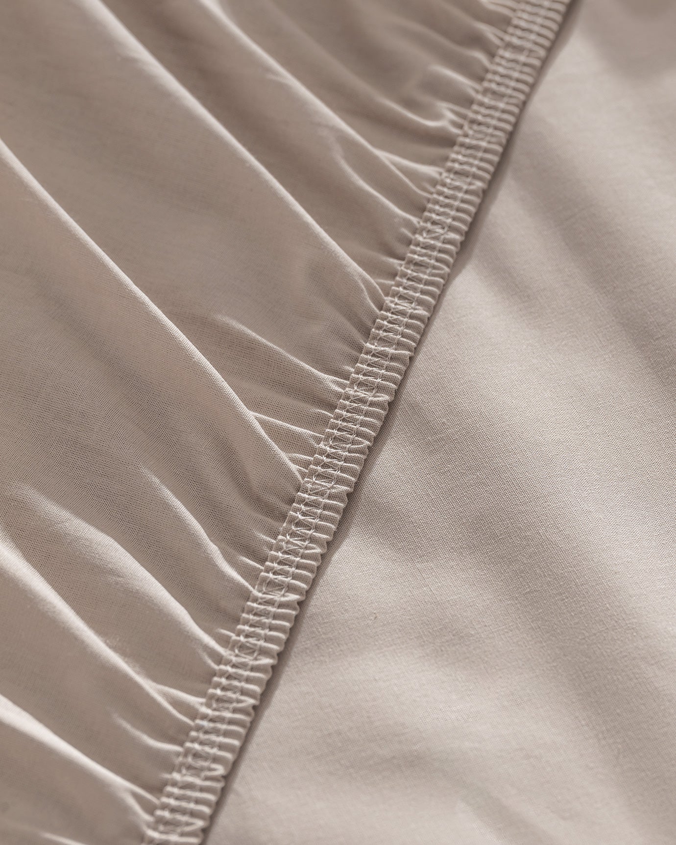 100% Cotton Ranforce King Size Fitted Sheet - Dark Beige