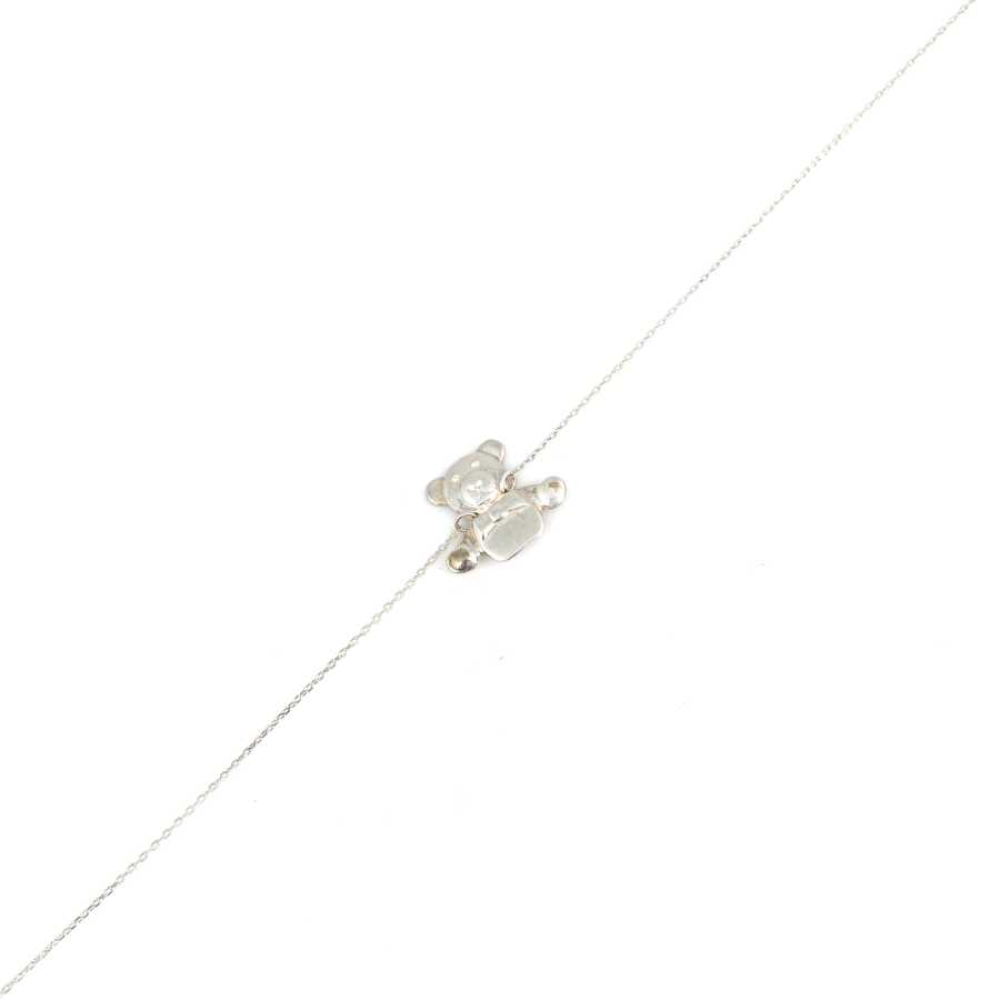 Premium Sterling Silver Bear Charm Anklet