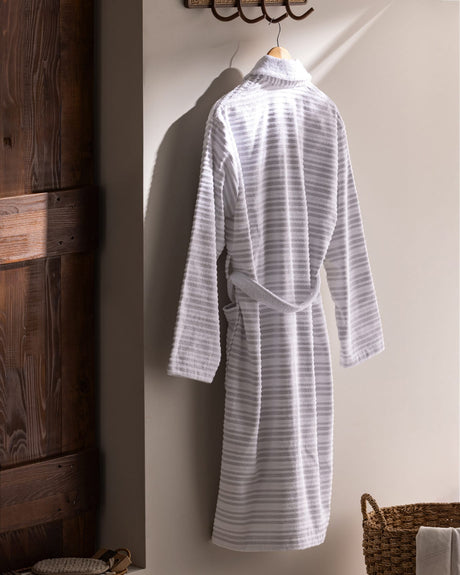Unisex Turkish Cotton Terry Bathrobe - Plush Absorbent Robe